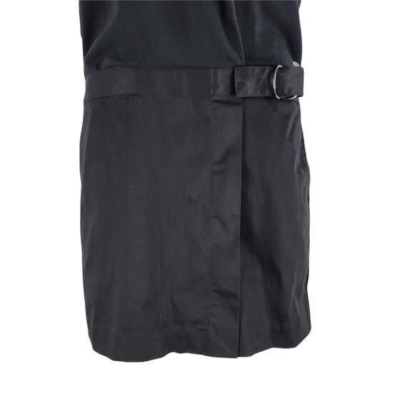 NEW Lacoste Wrap Dress Short Sleeve Black Logo Size 36 (XS) - Picture 3 of 6